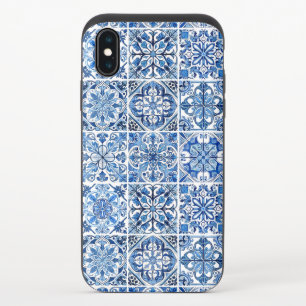 Mediterranean Tiles, Portuguese, Azulejo, Majolica iPhone XS Slider Case