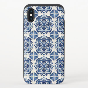 Mediterranean Tiles, Portuguese, Azulejo, Majolica iPhone XS Slider Case