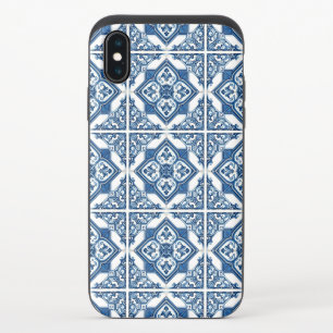 Mediterranean Tiles, Portuguese, Azulejo, Majolica iPhone XS Slider Case