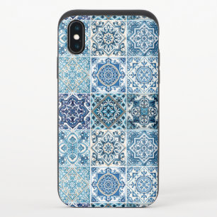 Mediterranean Tiles, Portuguese, Azulejo, Majolica iPhone XS Slider Case