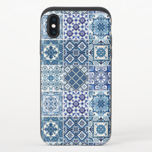 Mediterranean Tiles, Portuguese, Azulejo, Majolica iPhone XS Slider Case