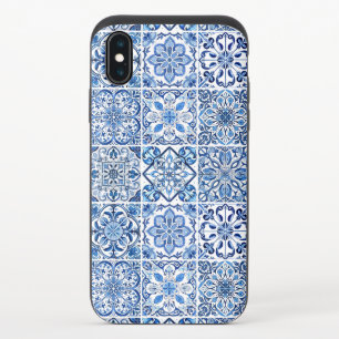 Mediterranean Tiles, Portuguese, Azulejo, Majolica iPhone XS Slider Case