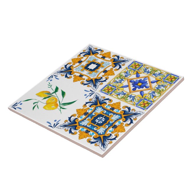 Mediterranean tiles, Sicilian tiles ,Majolica  (Side)