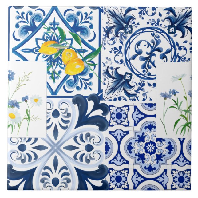 Mediterranean tiles,Sicilian tiles ,majolica  (Front)