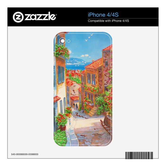 Mediterranean Town. Decals For iPhone 4