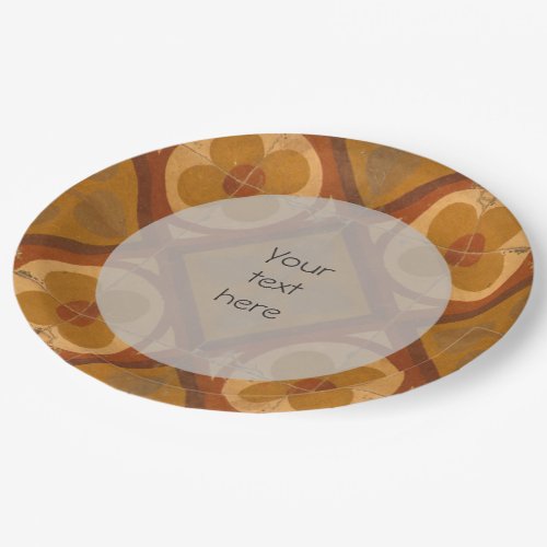 Mediterranean Traditional Ceramic Tile any Text Paper Plates