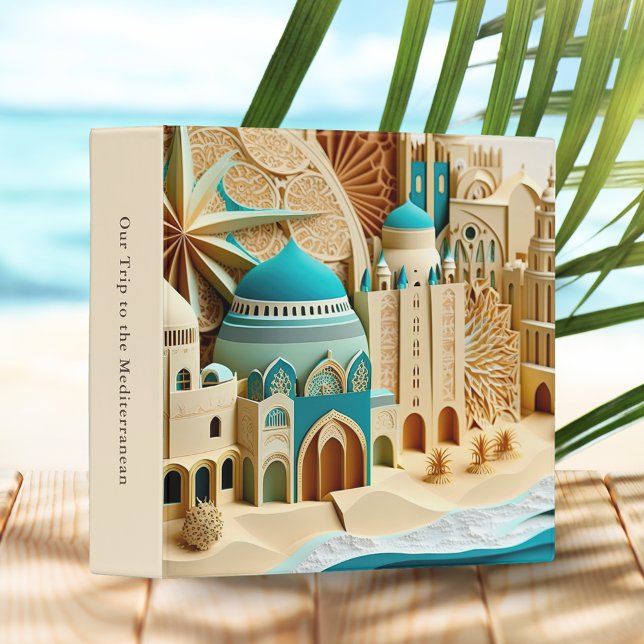 Mediterranean Travel Scrapbook Photo Album 3 Ring Binder (Creator Uploaded)