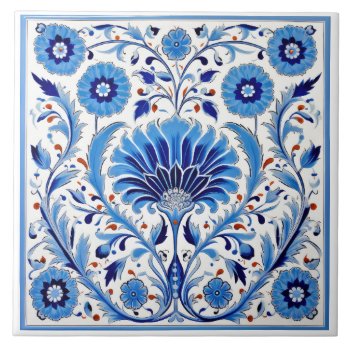 Mediterranean Turkish Ceramic Tile by paesaggi at Zazzle