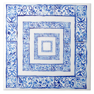Mediterranean Tuscan Rustic Geometric Ceramic Tile