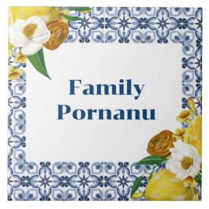 Mediterranean Warmth Personalized Charm Portugal Ceramic Tile