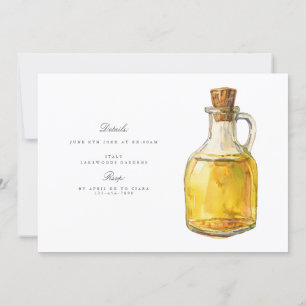 Mediterranean Watercolor Rehearsal Dinner Card