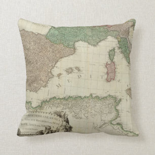 Mediterranean West Throw Pillow