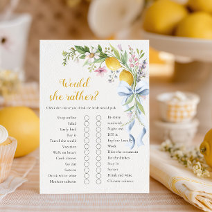 Mediterranean Would She Rather Bridal Shower Game