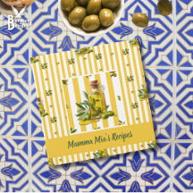 Mediterranean Yellow Stripe Personalized Olive Oil