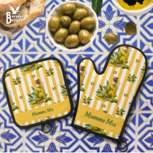 Mediterranean Yellow Stripe Personalized Olive Oil