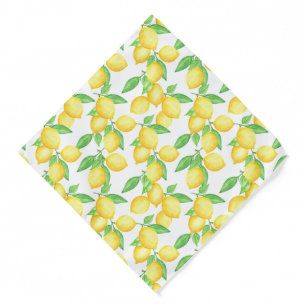 Mediterrenean Citrus Lemon pattern Bandana