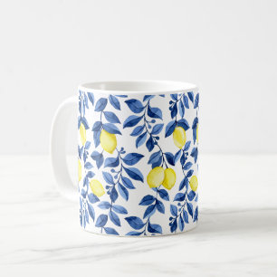 Mediterrenean Citrus Lemon pattern Coffee Mug