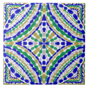 Meditteranean Multicolor Mosaics Hand Painted Ceramic Tile