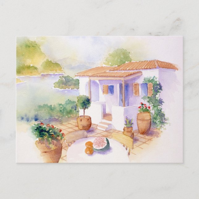 Meditteranean villa postcard (Front)