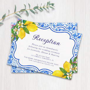 Meditterranean Tiles Wedding with Italian Style Enclosure Card