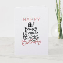 Medium Birthday Card - Minimalist Birthday