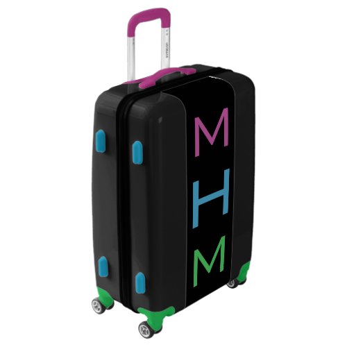 MEDIUM BlackPurpleBlueGreen Monogram Luggage