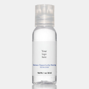 Medium Blue and White In-Person BOM Logo Hand Sanitizer