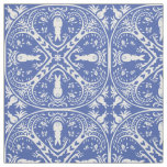 Medium Blue Bunny Rabbit Medallion Pattern Cute Fabric