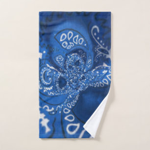 Medium Blue Hanky Hand Towel