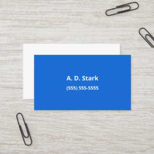 Medium Blue Minimalist Business Cards