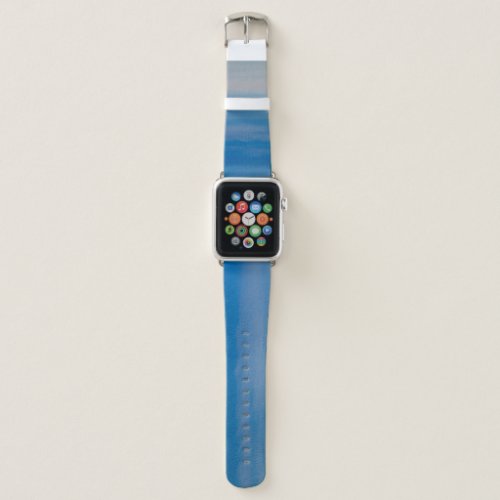 Medium Blue Sky Horizontal Stripes Sky Relaxing Apple Watch Band