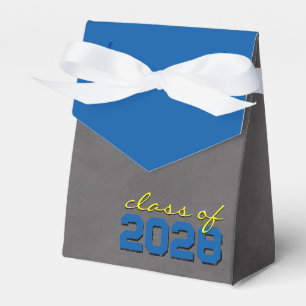 Medium Blue & Yellow Chalkboard Grad Gift Boxes