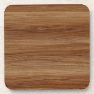 medium brown wood coaster set