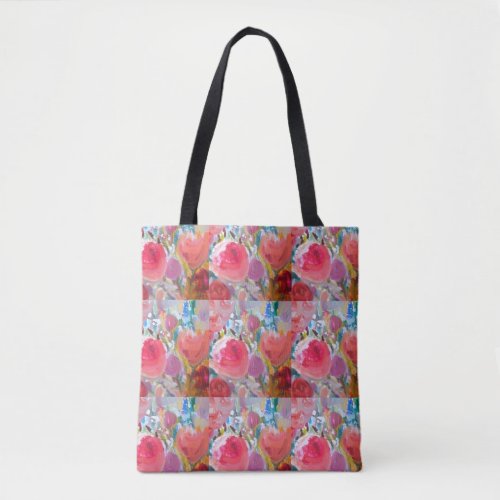Medium Brushed Polyester Tote Beautiful Floral
