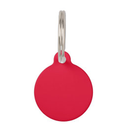 Medium Candy Apple Red Solid Color Pet ID Tag