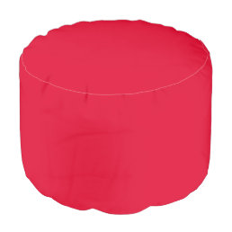 Medium Candy Apple Red Solid Color Pouf