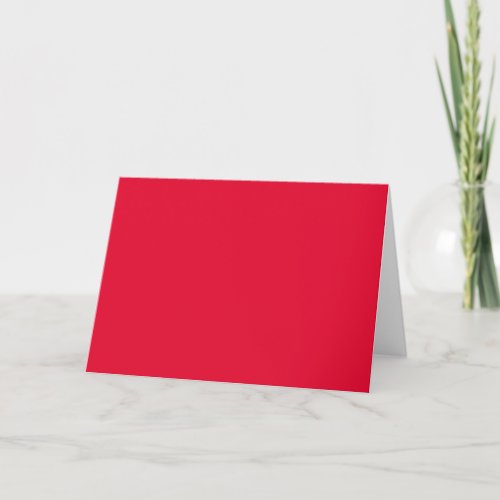 Medium Candy Apple Red Solid Color Thank You Card