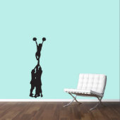 Medium Cheerleader Mount Black Wall Decal (Front)