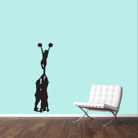 Medium Cheerleader Mount Black Wall Decal (Front)