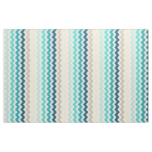 Medium Chevron Stripes Blue Yellow Fabric