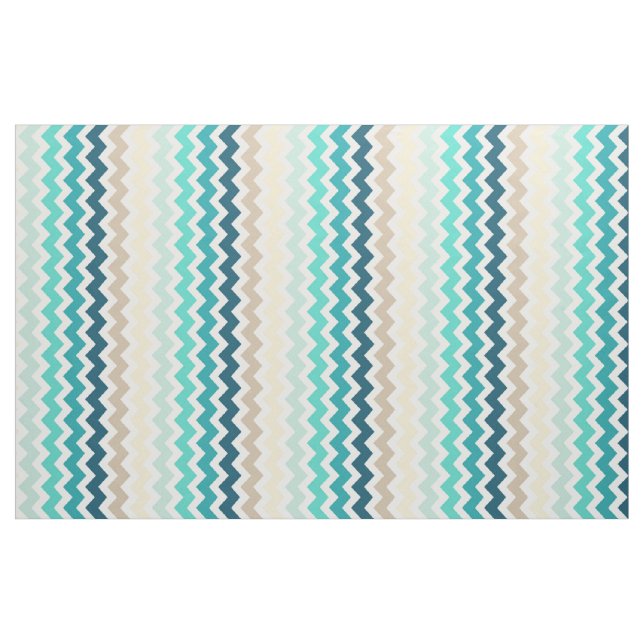 Medium Chevron Stripes Blue Yellow Fabric (Yard)