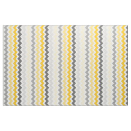 Medium Chevron Stripes Yellow Grey Fabric