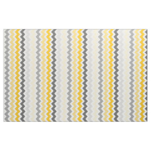 Medium Chevron Stripes Yellow Grey Fabric