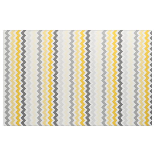Medium Chevron Stripes Yellow Grey Fabric