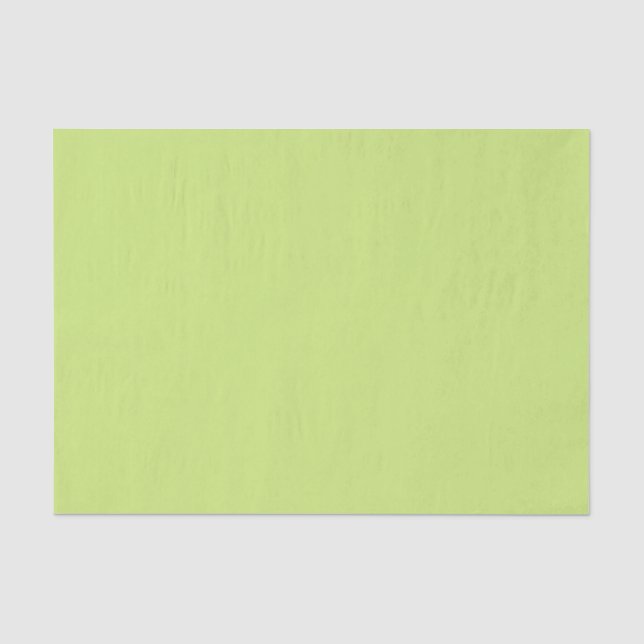 Medium Citron Verdant Green Solid Color  Tissue Paper (Front)