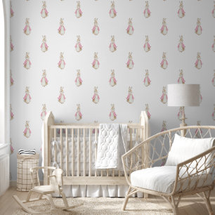 Medium Classic Pink Peter the Rabbit Beatrix Woodl Wallpaper