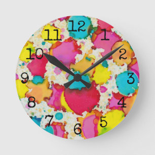 Medium Clock "Colorful Confetti"