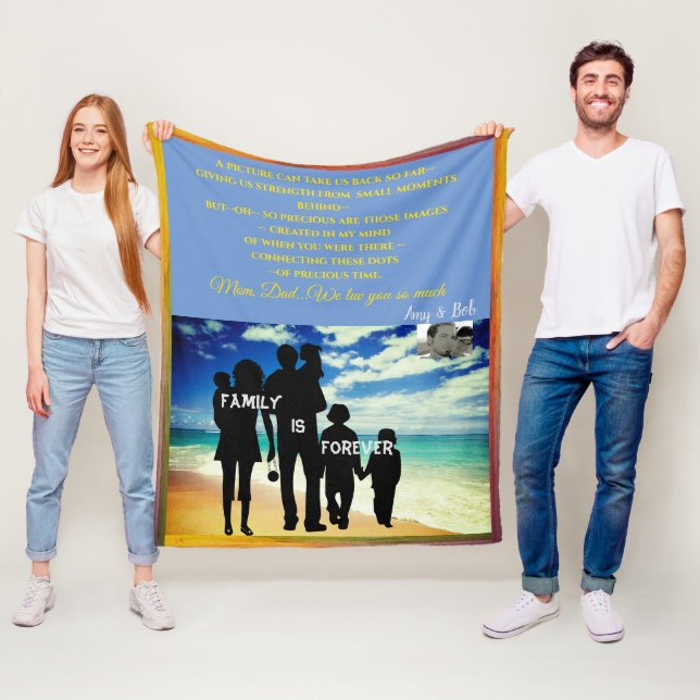 Medium Customizable Throw Special Person Fleece Blanket (In Situ)