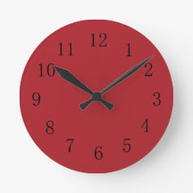 Medium Dark Upsdell Red Kitchen Wall Clock