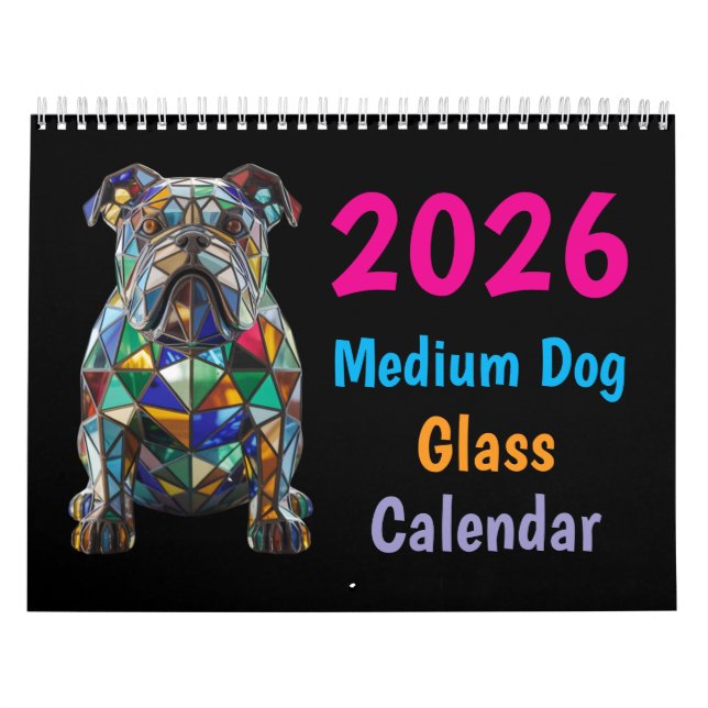 Medium Dog Glass Calendar (Cover)